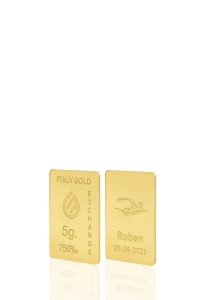 Lingotto Oro sport nuoto 18 Kt da 5 gr. - Idea Regalo Sport - IGE Gold
