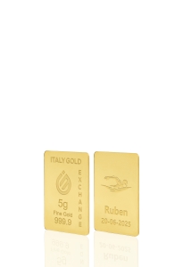 Lingotto Oro 24Kt da 5 gr. sport nuoto - Idea Regalo Sport - IGE Gold