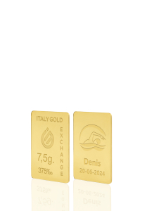 Lingot Or cadeau 9 ct de 7,5 g. sport natation - Idée cadeau Sport - IGE Gold