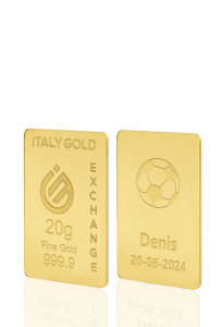Lingotto Oro 24Kt da 20 gr. sport calcio - Idea Regalo Sport - IGE Gold