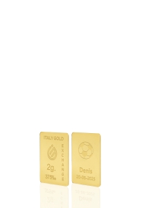 Lingotto Oro sport calcio 9 Kt da 2 gr. - Idea Regalo Sport - IGE Gold