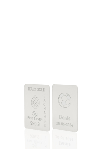 Lingotto Argento Puro 5 gr. sport calcio - Idea Regalo Sport - IGE Gold