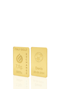 Lingotto Oro 14Kt da 7,5 gr.  sport calcio - Idea Regalo Sport - IGE Gold