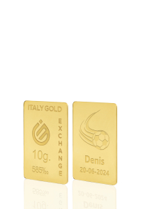 Lingotto Oro sport calcio 14 Kt da 10 gr. - Idea Regalo Sport - IGE Gold