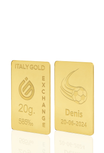 Lingotto Oro sport calcio 14 Kt da 20 gr. - Idea Regalo Sport - IGE Gold