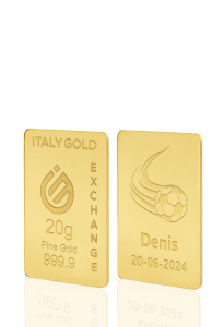 Lingotto Oro 24Kt da 20 gr. sport calcio - Idea Regalo Sport - IGE Gold