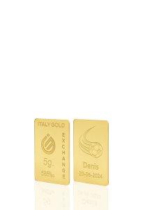 Lingotto Oro sport calcio 14 Kt da 5 gr. - Idea Regalo Sport - IGE Gold