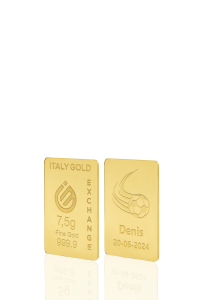 Lingotto Oro 24Kt da 7,5 gr.  sport calcio - Idea Regalo Sport - IGE Gold