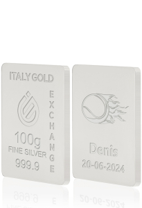 Lingou de Argint Pur sport tenis 100 g. - Idee Cadou Sport - IGE Gold