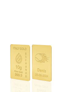Lingou de Aur sport tenis 24 K de 10 g. - Idee Cadou Sport - IGE Gold