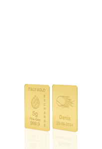 Lingot Or 24 ct de 5 g. sport tennis - Idée cadeau Sport - IGE Gold