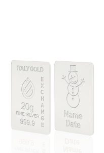 Lingou de Argint Pur cadou pentru Crăciun de 20 g. - Idee Cadou Crăciun Dragoste Prietenie - IGE Gold