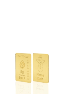 Lingou de Aur cadou de Crăciun 24 K de 5 g. - Idee Cadou Crăciun Dragoste Prietenie - IGE Gold