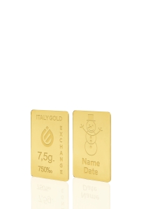 Lingou de Aur cadou de Crăciun 18 K de 7,5 g.  - Idee Cadou Crăciun Dragoste Prietenie - IGE Gold