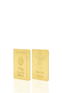 Lingou de Aur cadou de Crăciun 24 K de 7,5 g. - Idee Cadou Crăciun Dragoste Prietenie - IGE Gold