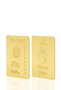 Lingou de Aur cadou de Crăciun 14 K de 20 g.  - Idee Cadou Crăciun Dragoste Prietenie - IGE Gold