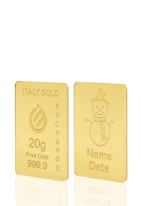 Lingou de Aur cadou de Crăciun 24 K de 20 g. - Idee Cadou Crăciun Dragoste Prietenie - IGE Gold