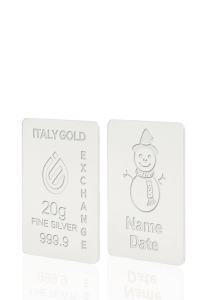 Lingou de Argint Pur cadou pentru Crăciun de 20 g. - Idee Cadou Crăciun Dragoste Prietenie - IGE Gold