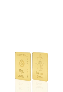 Lingou de Aur cadou pentru Crăciun 18 K de 5 g.  - Idee Cadou Crăciun Dragoste Prietenie - IGE Gold