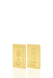 Lingou de Aur cadou de Crăciun 24 K de 5 g. - Idee Cadou Crăciun Dragoste Prietenie - IGE Gold