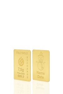 Lingou de Aur cadou de Crăciun 24 K de 7,5 g. - Idee Cadou Crăciun Dragoste Prietenie - IGE Gold
