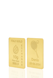 Gold ingot gift sport tennis - 24Kt - 10gr - Gift Idea Sport - IGE Gold