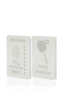 Silver ingot gift sport tennis - 50gr - Gift Idea Sport - IGE Gold