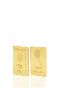 Lingou de Aur cadou sport tenis 9 K de 7,5 g. - Idee Cadou Sport - IGE Gold