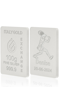 Lingou de Argint Pur sport tenis 100 g. - Idee Cadou Sport - IGE Gold