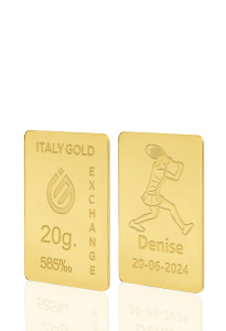 Gold ingots Sport tennis - 14Kt - 20gr - Gift Idea Sport - IGE Gold