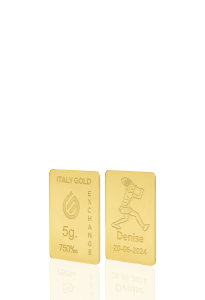Gold ingots Sport tennis - 18Kt - 5gr - Gift Idea Sport - IGE Gold