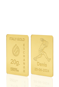 Lingote de Oro deporte tenis 14 Kt de 20 g. - idea de regalo Sport - IGE Gold