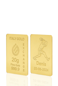 24 Karat Sport Tennis Goldbarren aus 20 g - Geschenk-Ideen Sport - IGE Gold