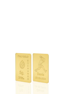 Lingote de oro deporte tenis 9 Kt de 5 g. - idea de regalo Sport - IGE Gold