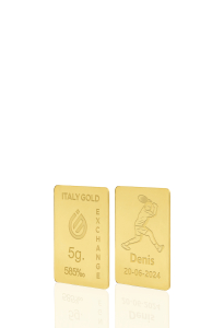 Lingote de Oro deporte tenis 14 Kt de 5 g. - idea de regalo Sport - IGE Gold