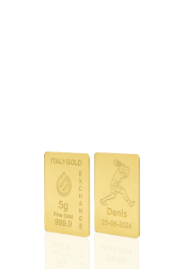 Lingote de Oro deporte tenis 24 Kt de 5g. - idea de regalo Sport - IGE Gold