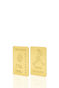 Lingote de Oro deporte tenis 18Kt de 7,5g. - idea de regalo Sport - IGE Gold