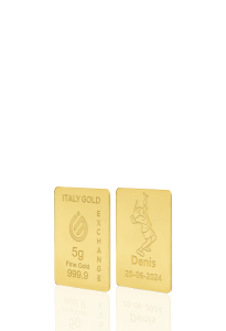 Gold ingot gift sport tennis - 24Kt - 5gr - Gift Idea Sport - IGE Gold