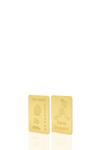 Gold ingot 14 Kt - 2 gr. - Gift Idea Sport - IGE Gold