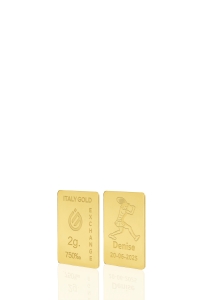 Lingotto Oro sport tennis 18 Kt da 2 gr. - Idea Regalo Sport - IGE Gold