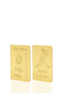 Lingote de Oro deporte tenis 18 Kt de 10g. - idea de regalo Sport - IGE Gold