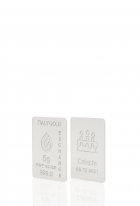 Lingotto Argento Puro 5 gr. per Compleanno  - Idea Regalo Eventi Celebrativi - IGE Gold