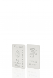 Lingou de Argint Pur Salamandră amulet norocos 5 g. - Idee Cadou Amuletă Norocoasă - IGE Gold