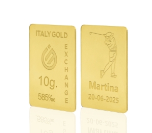 Gold ingots Sport golf - 14Kt - 10gr - Gift Idea Sport - IGE Gold