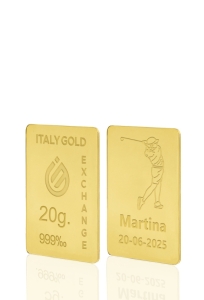 24 Karat Sport Golf Goldbarren aus 20 g - Geschenk-Ideen Sport - IGE Gold
