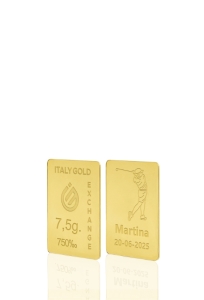 Gold ingot 18Kt - 7,5 gr - Gift Idea Sport - IGE Gold