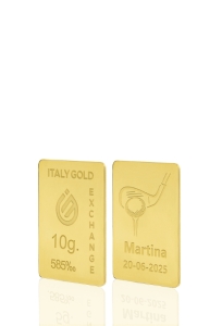 Lingote de Oro deporte golf 14Kt de 10 g. - idea de regalo Sport - IGE Gold