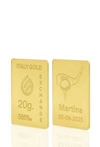 Lingote de Oro deporte golf 14 Kt de 20 g. - idea de regalo Sport - IGE Gold