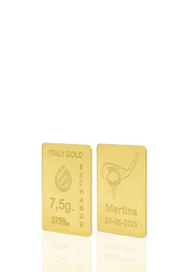 Lingote de Oro deporte golf 9 Kt de 7,5 g. - idea de regalo Sport - IGE Gold