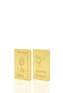 24 Karat Sport Golf Goldbarren aus 7,5 g - Geschenk-Ideen Sport - IGE Gold